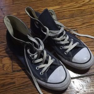 Women’s size 7 converse navy blue high top